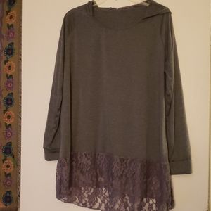 XL gray long sleeve shirt